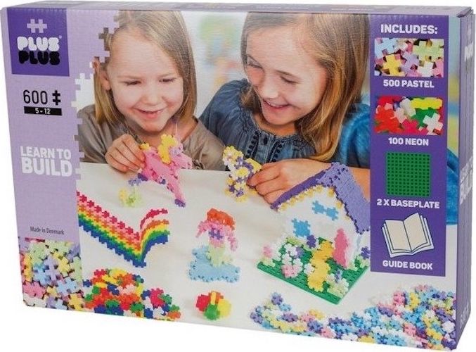 Plus Plus Klocki PlusPlus Mini Mix 600el. (Pastel/Neon) + 2 płytki