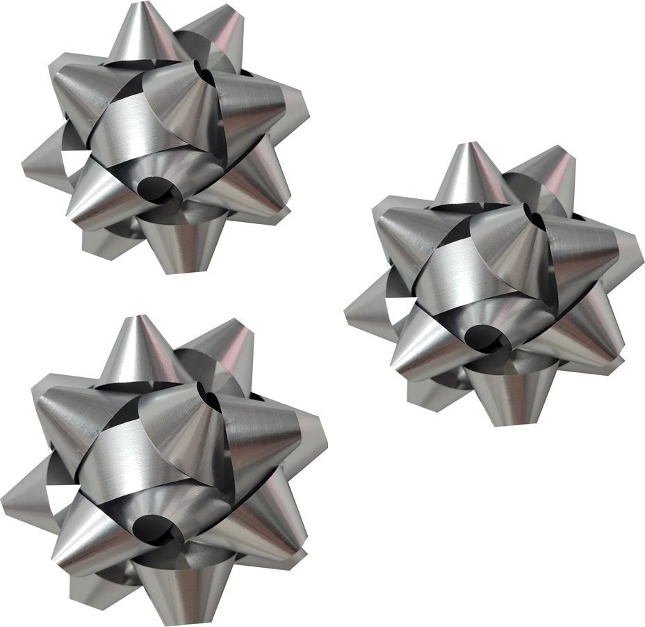 Fastima Zestaw SREBRNY KOKARDA do prezentów 5,5cm B013