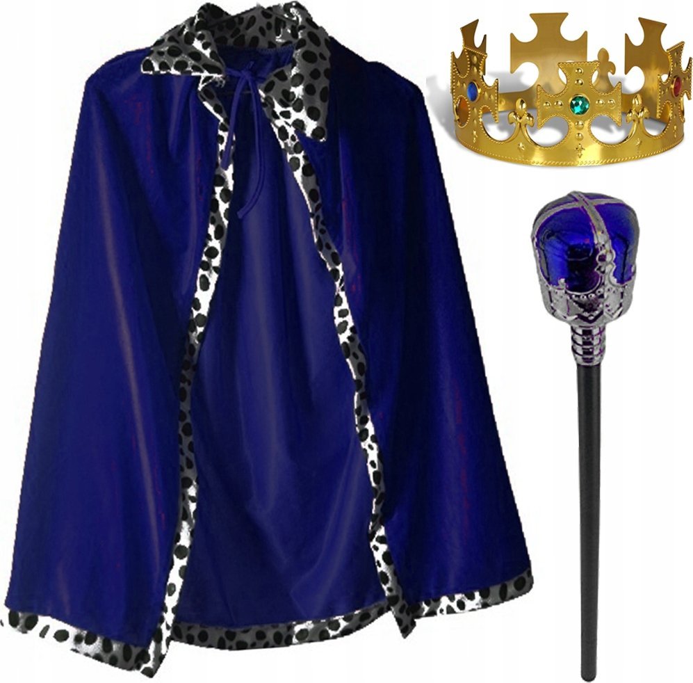 Strój Króla Jasełka Król Peleryna Korona Berło Przebranie Kostium Władcy NI