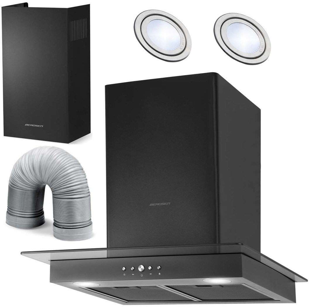 Okap kuchenny 60 cm Czarny Berdsen BT-217 EDUKAMP