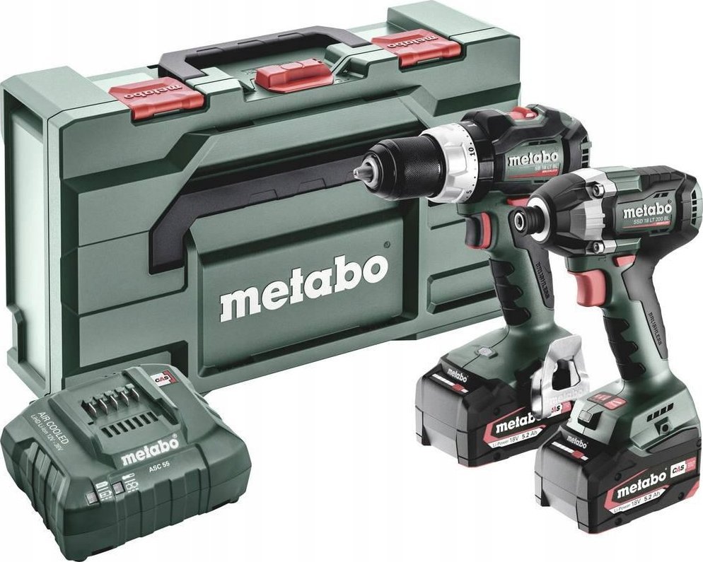 Zestaw elektronarzędzi Metabo ZESTAW COMBO 18V SB 18 LT BL + SSD 18 LT 200 BL 2*5.2AH