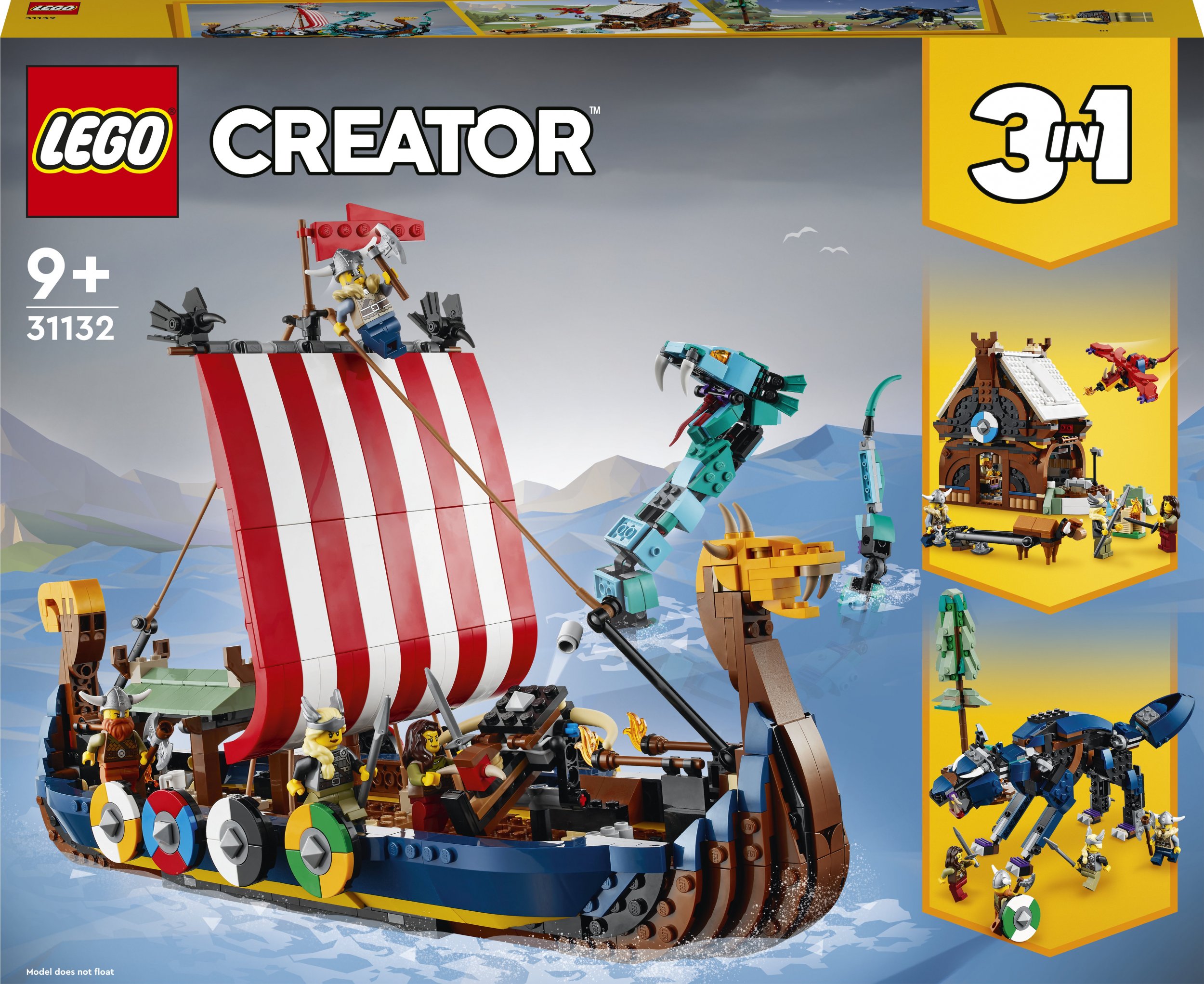 LEGO Creator Statek wikingów i wąż z Midgardu (31132)