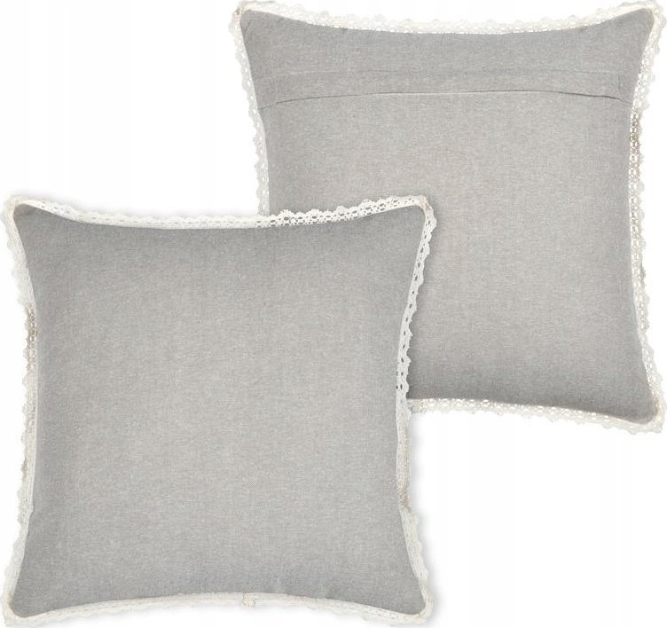 Poduszka dekoracyjna CLARINE z koronką, 40 x 40 cm