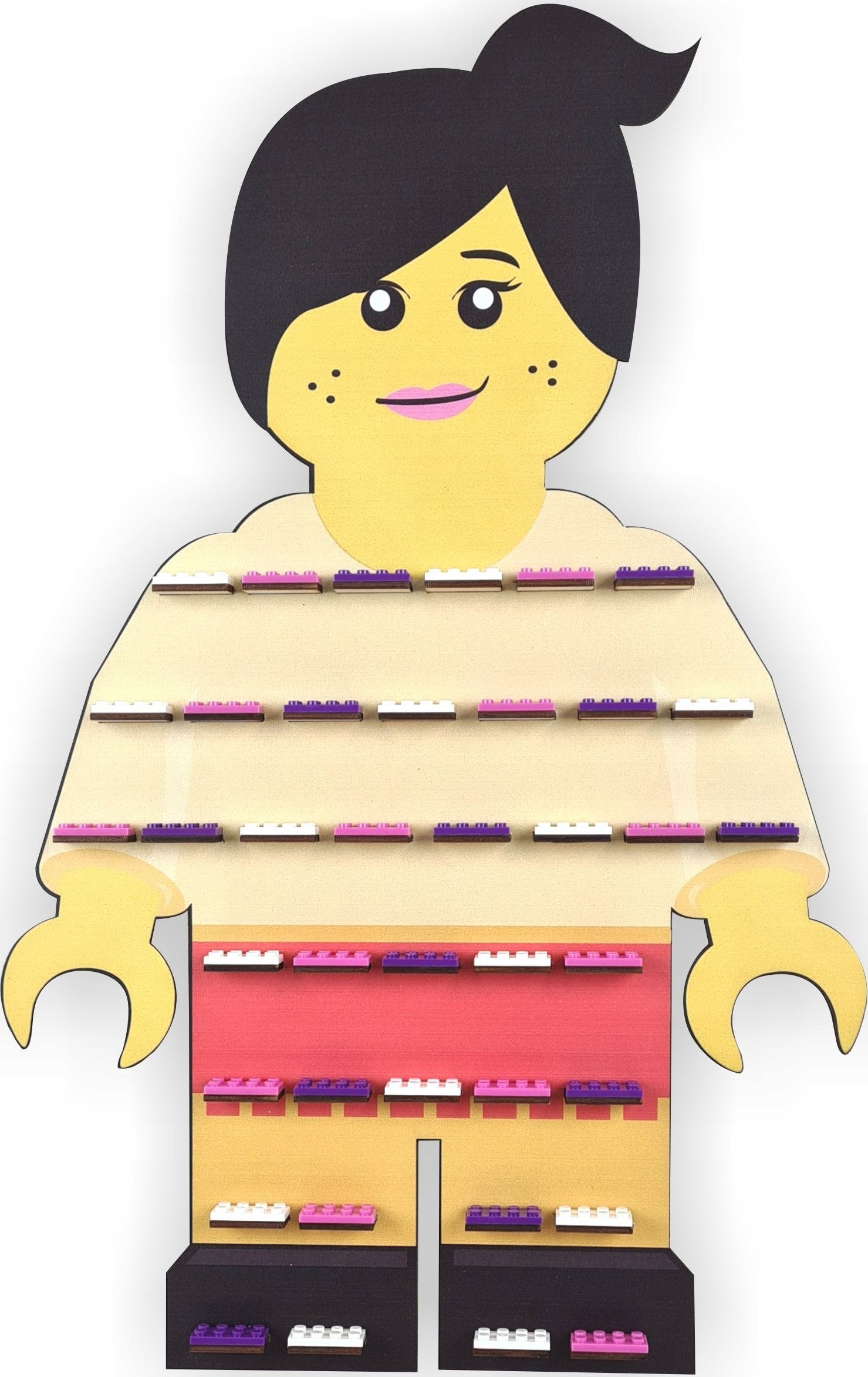 naSciane Półka na klocki ludziki figurki dla DZIEWCZYNKI XL