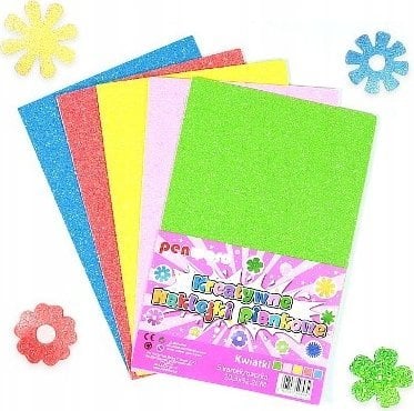 Polsirhurt Naklejki piankowe kwiatki 20,3x31,20cm 5szt