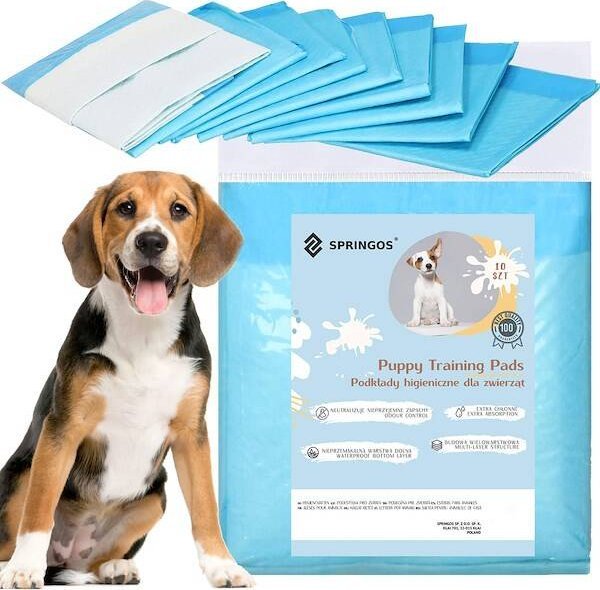 Springos Mata higieniczna dla psa 40x60 cm podkład chłonny 10 szt. do nauki higieny UNIWERSALNY