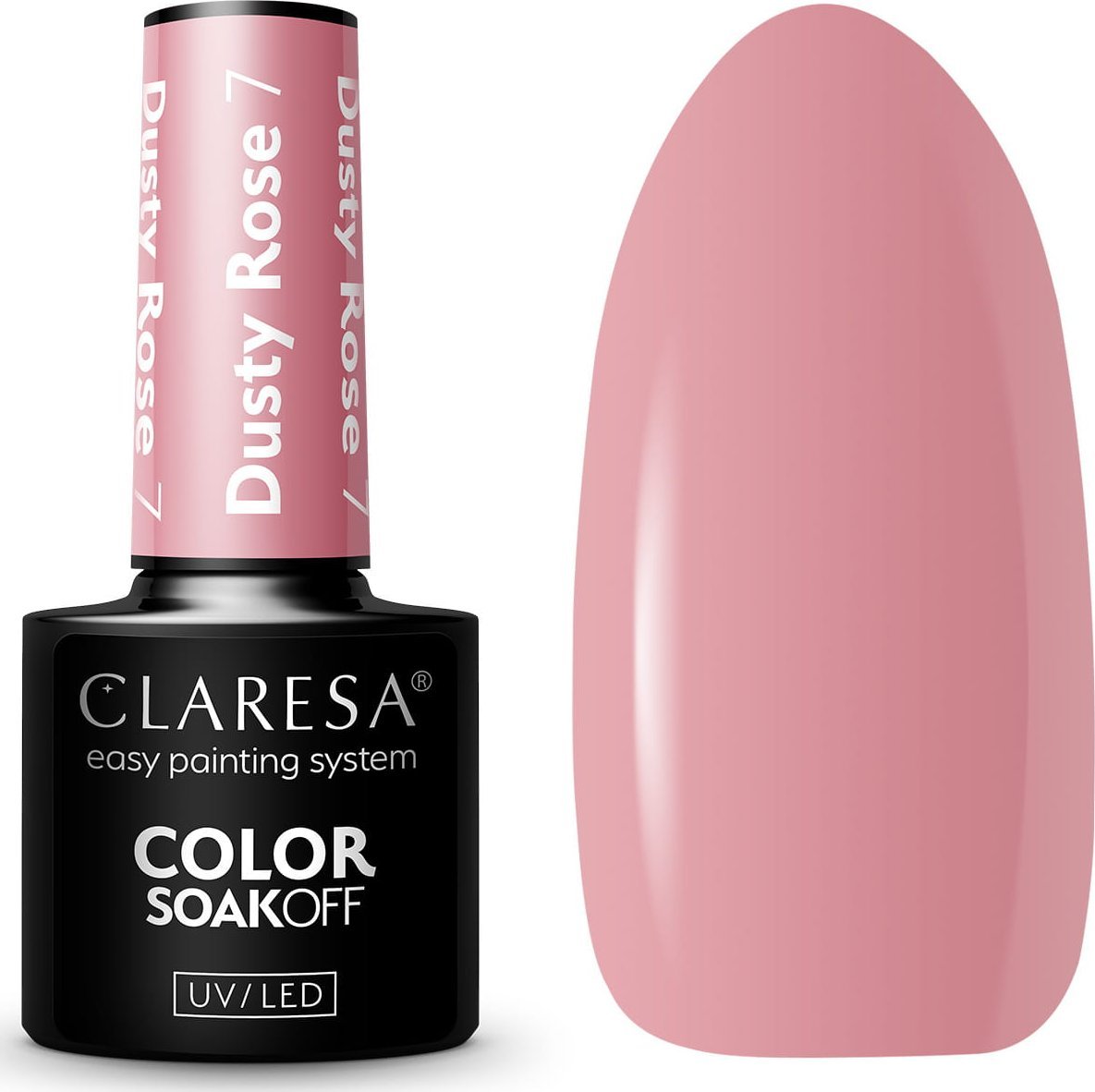 Claresa Claresa Lakier hybrydowy Dusty Rose 7 - 5 g