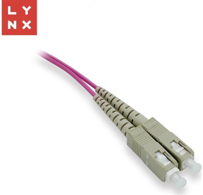 LYNX duplexní patch kabel MM, OM4, SC/SC, 50/125µm, 10m