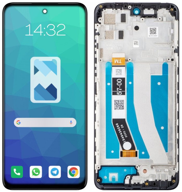 Wyświetlacz LCD Szybka do Motorola Moto G32 XT2235 Ramka