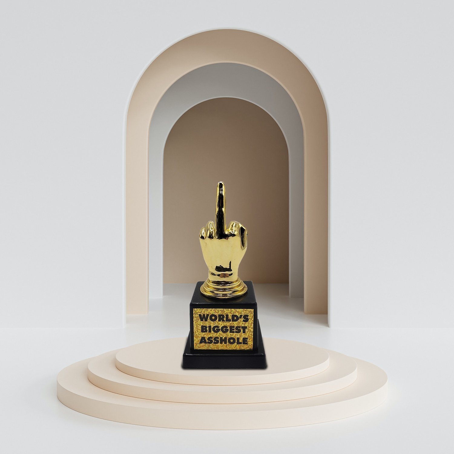 Thumbs Up Mad Monkey - TROFEUM "World's Biggest Asshole"