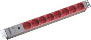 Bachmann Listwa zasilająca 19"" 1U 8x gniazd szary