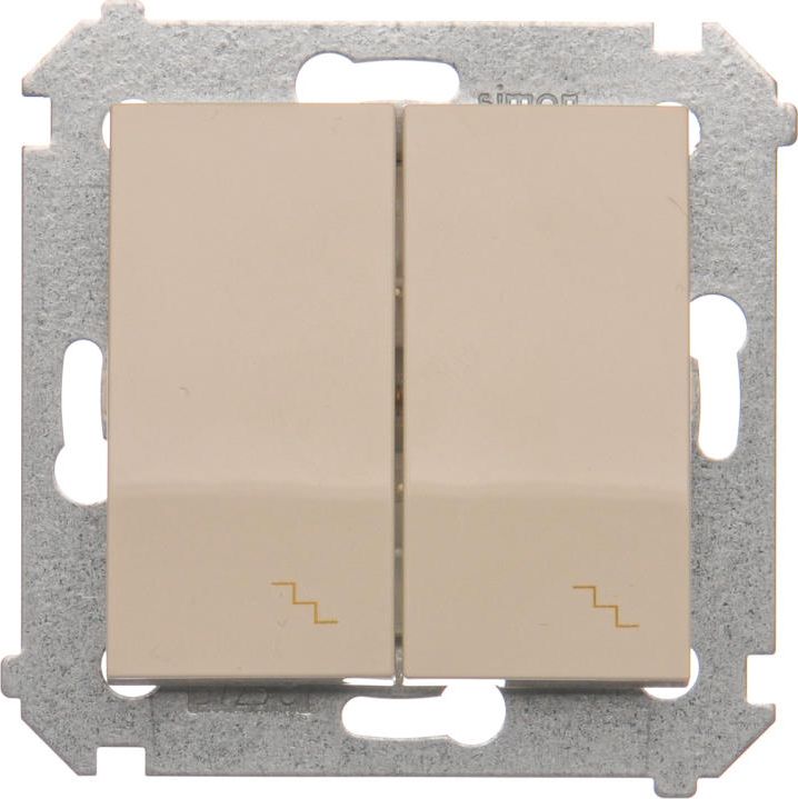 Kontakt-Simon Łącznik schodowy podwójny kremowy - DW6/2.01/41