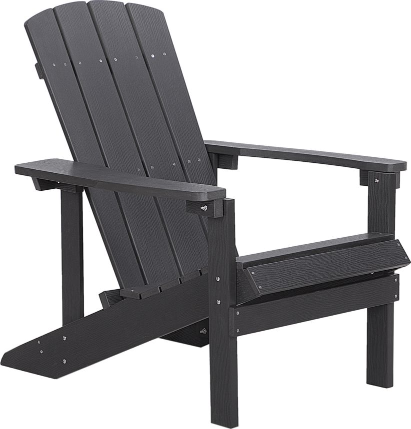 Beliani Krzesło ogrodowe ciemnoszare ADIRONDACK (131616)