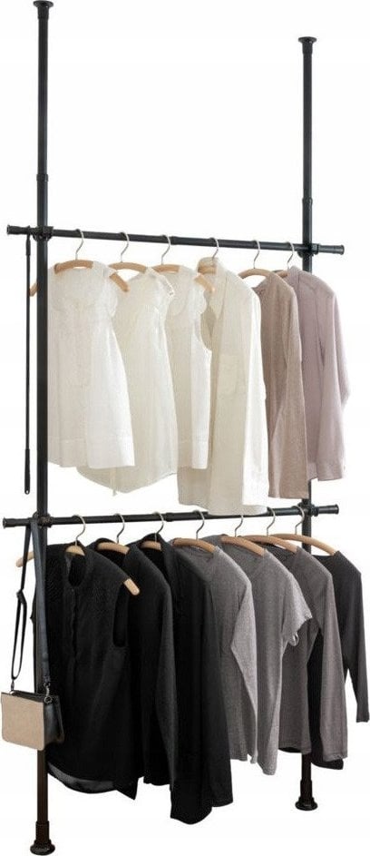 Wenko Teleskopowy system do garderoby HERKULES BASIC, kolor czarny, WENKO