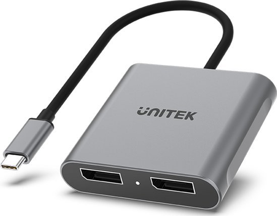 Adapter USB Unitek V1404A USB-C - HDMI x2 Srebrny (V1404A)