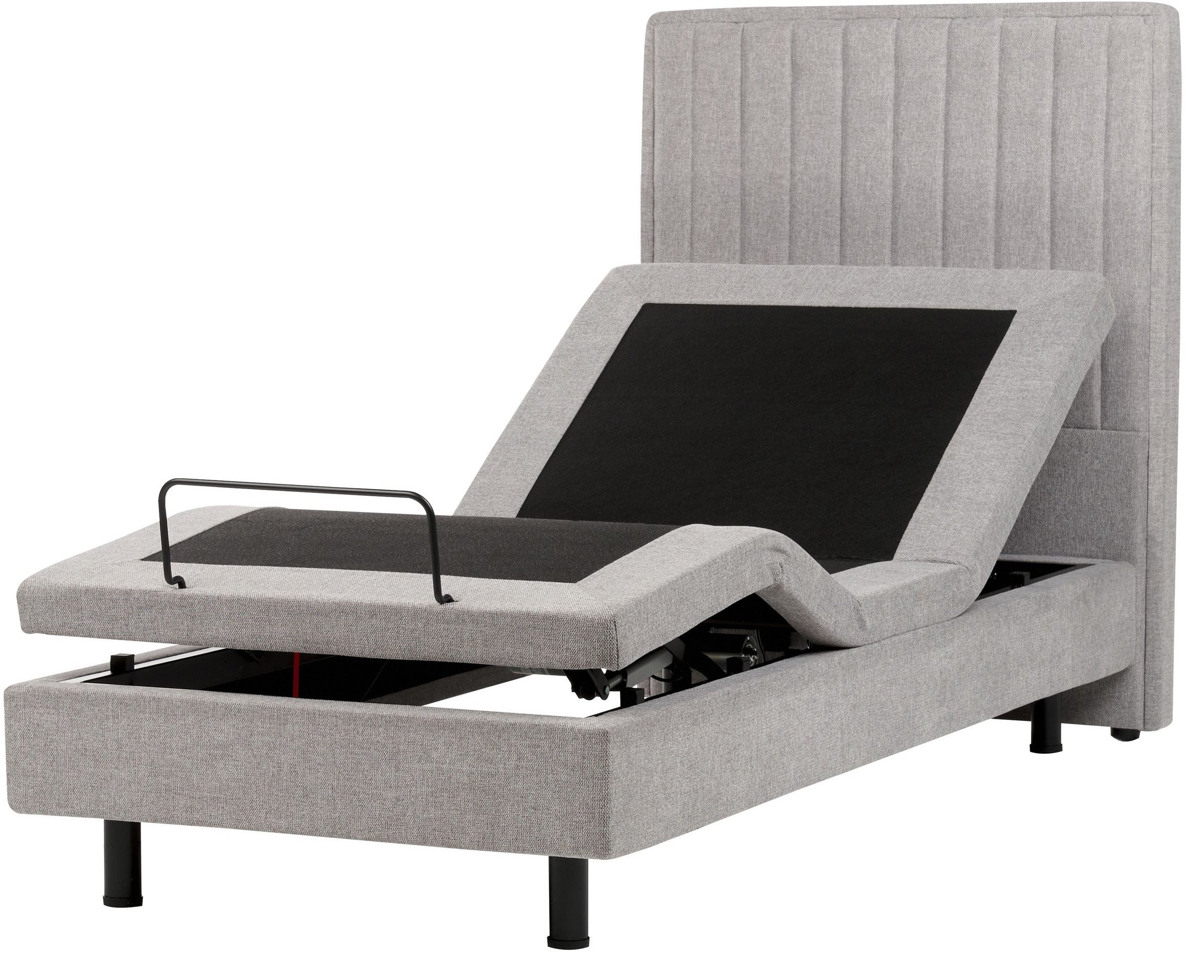 Łóżko regulowane DUKE II 90 x 200 cm Jasnoszary