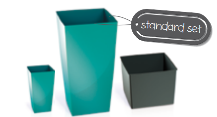 Prosperplast Doniczka URBI SQUARE 400mm biała - DURS400-S449