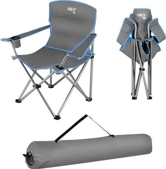 Nils Extreme NC3079 SZARO-NIEBIESKIE KRZESŁO TURYSTYCZNE NILS CAMP