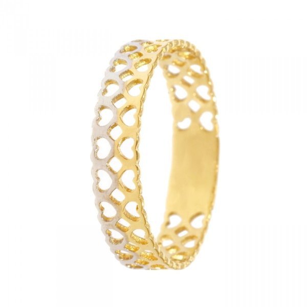 Złoty pierścionek ażurowy serduszka PR.00789 pr.585