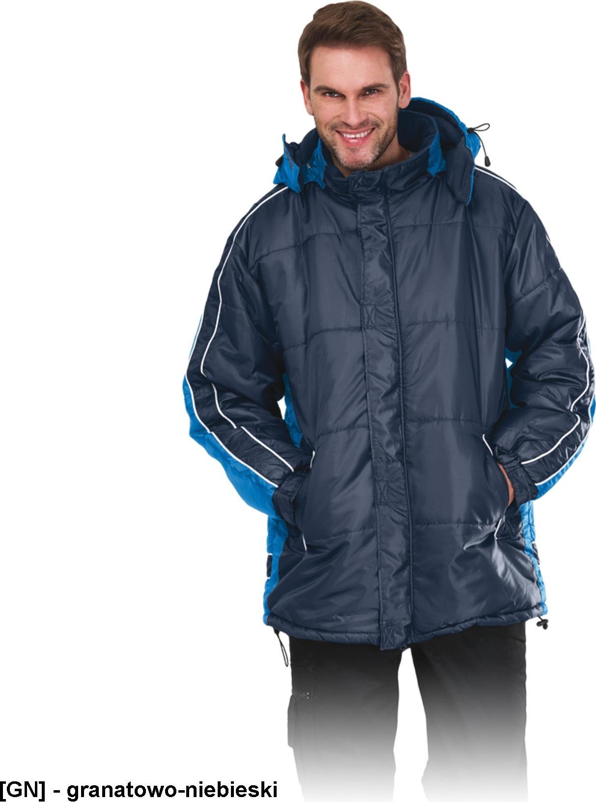 Kurtka męska R.E.I.S. COALA - Kurtka ocieplana od wewnątrz polarem, dzięki czemu gwarantuje ciepło podczas dużych mrozów. - granatowo-niebieski L