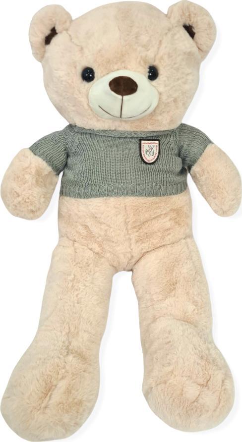 BLUBELL Miś pluszowy przytulanka pluszak w sweterku 80 cm beżowy