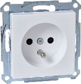 Schneider Electric Gniazdo wtykowe pojedyncze uziemienie przesłona biały (MTN2500-0325)