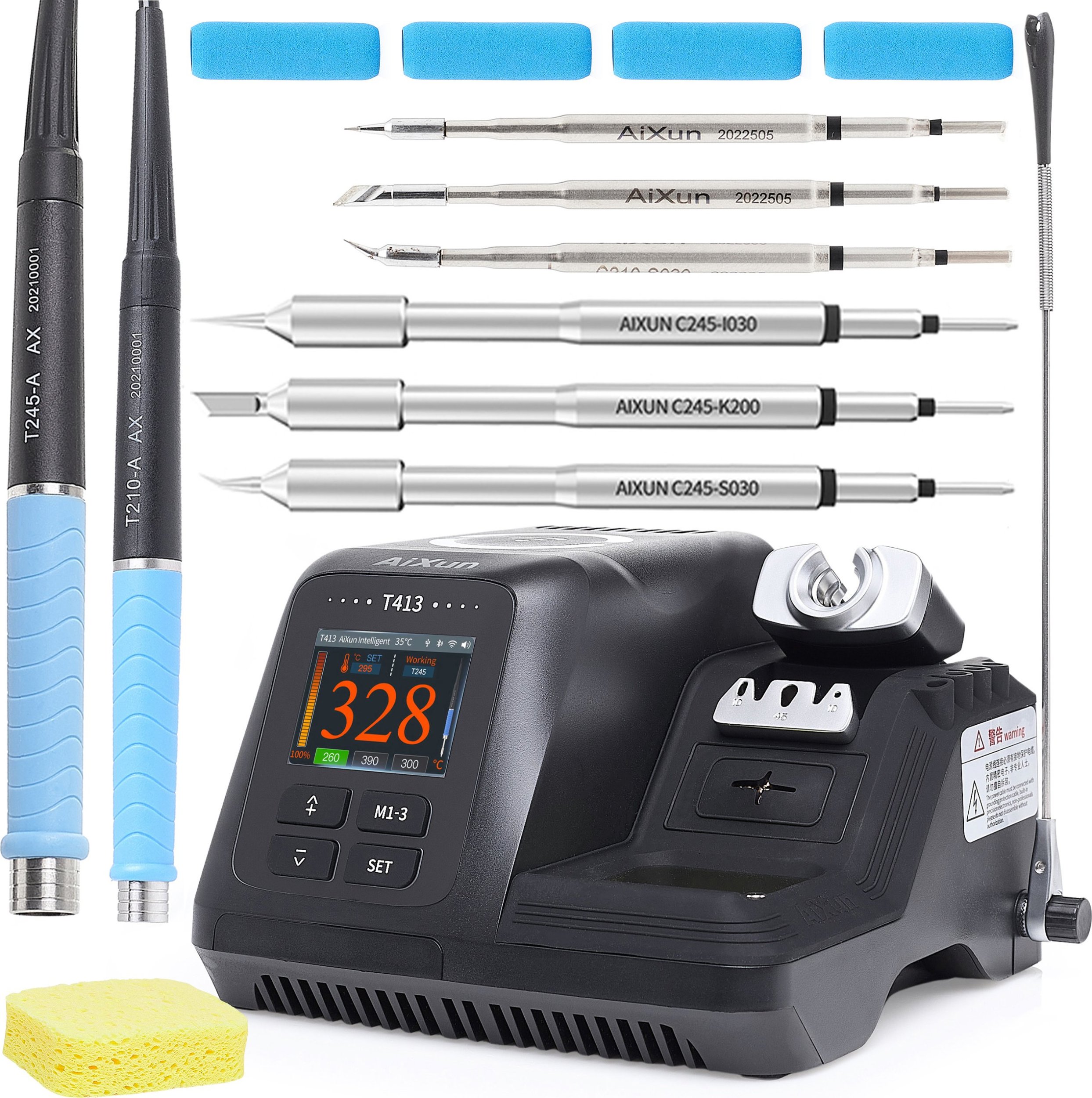 Stacja Lutownicza Aixun T413 200W + Kolby T245 T210 + Groty 3x C245 3x C210