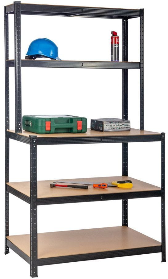 REGAŁ MAGAZYNOWY Z NADSTAWKĄ STAL MALOWANA PROSZKOWO