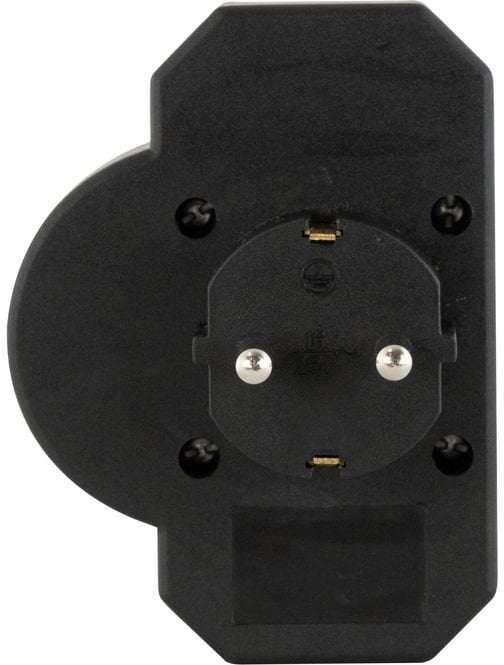 REV Steckdosenadapter 3-fach mit Überspannungsschutz, schwarz