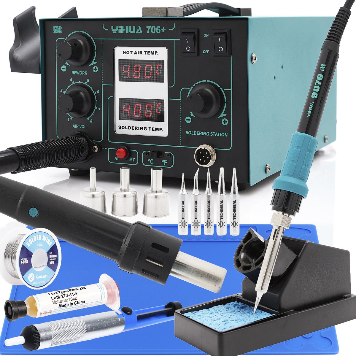 Techrebal STACJA LUTOWNICZA HOT AIR 706+ MATA GROTY ODSYSACZ