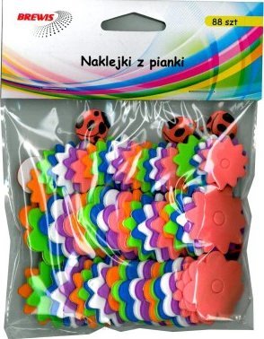 BREWIS Naklejki z pianki kwiatki 60szt