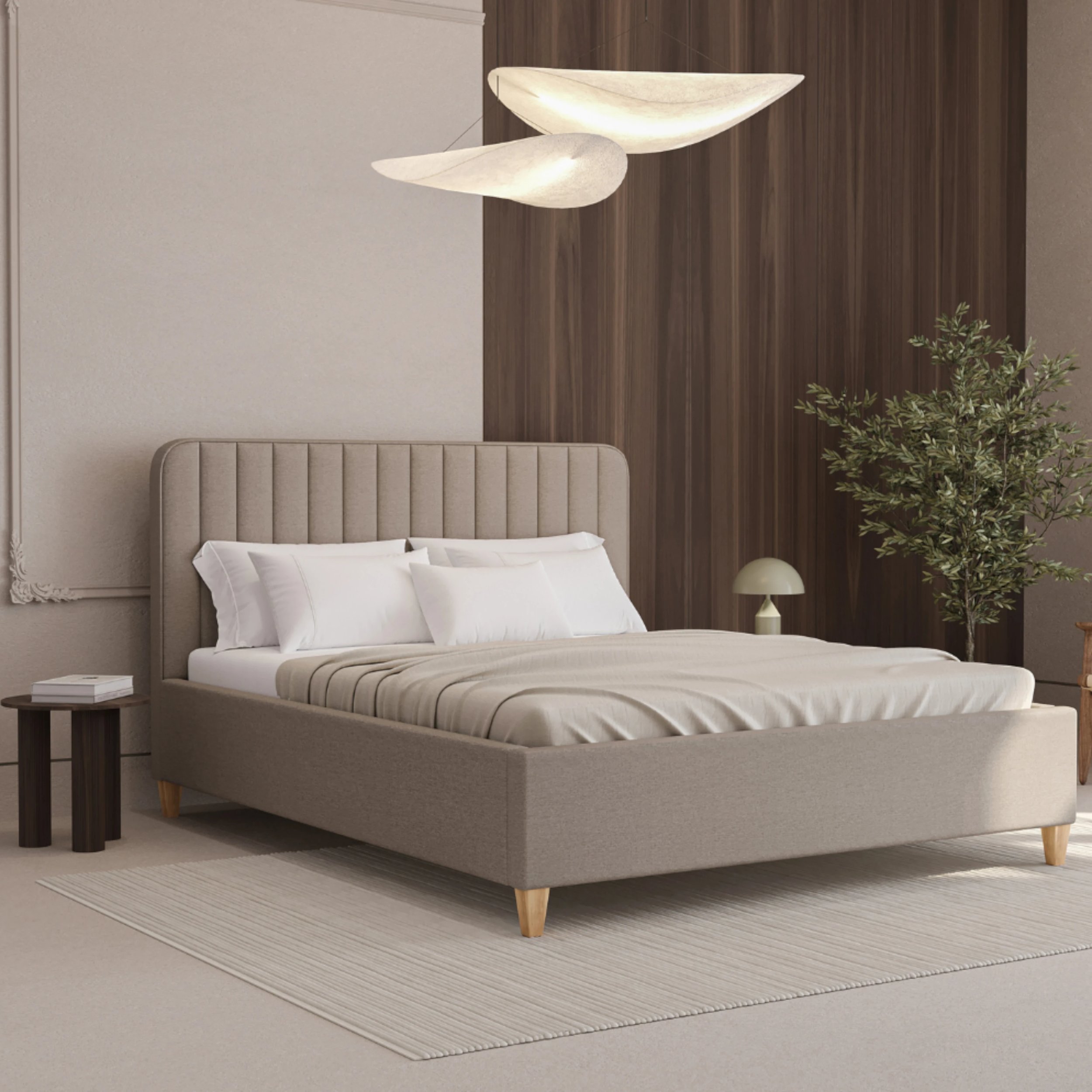 Łóżko Asana 140x200 cm, Grupa 1, Pojemnik: Tak tapicerowane, ramowe, z pojemnikiem, dla dwojga