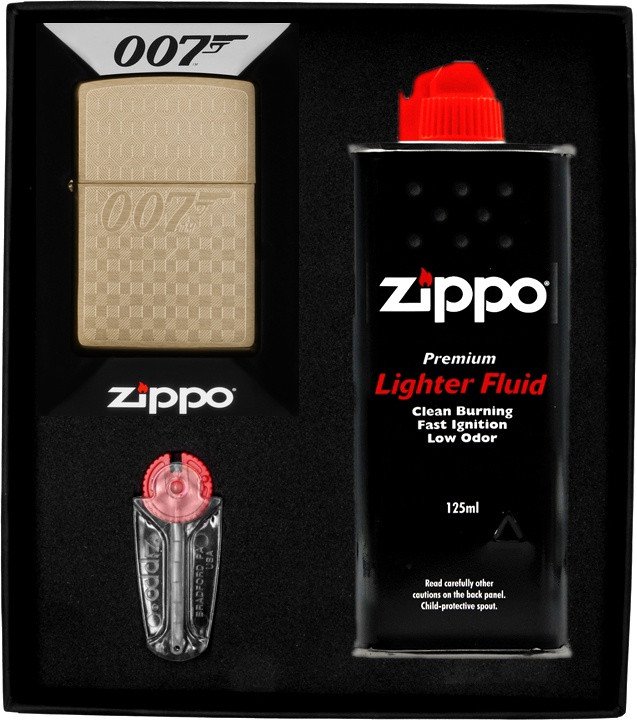 Zestaw ZIPPO Zapalniczka BOND BT 007 GUN LOGO Prezentowy No1