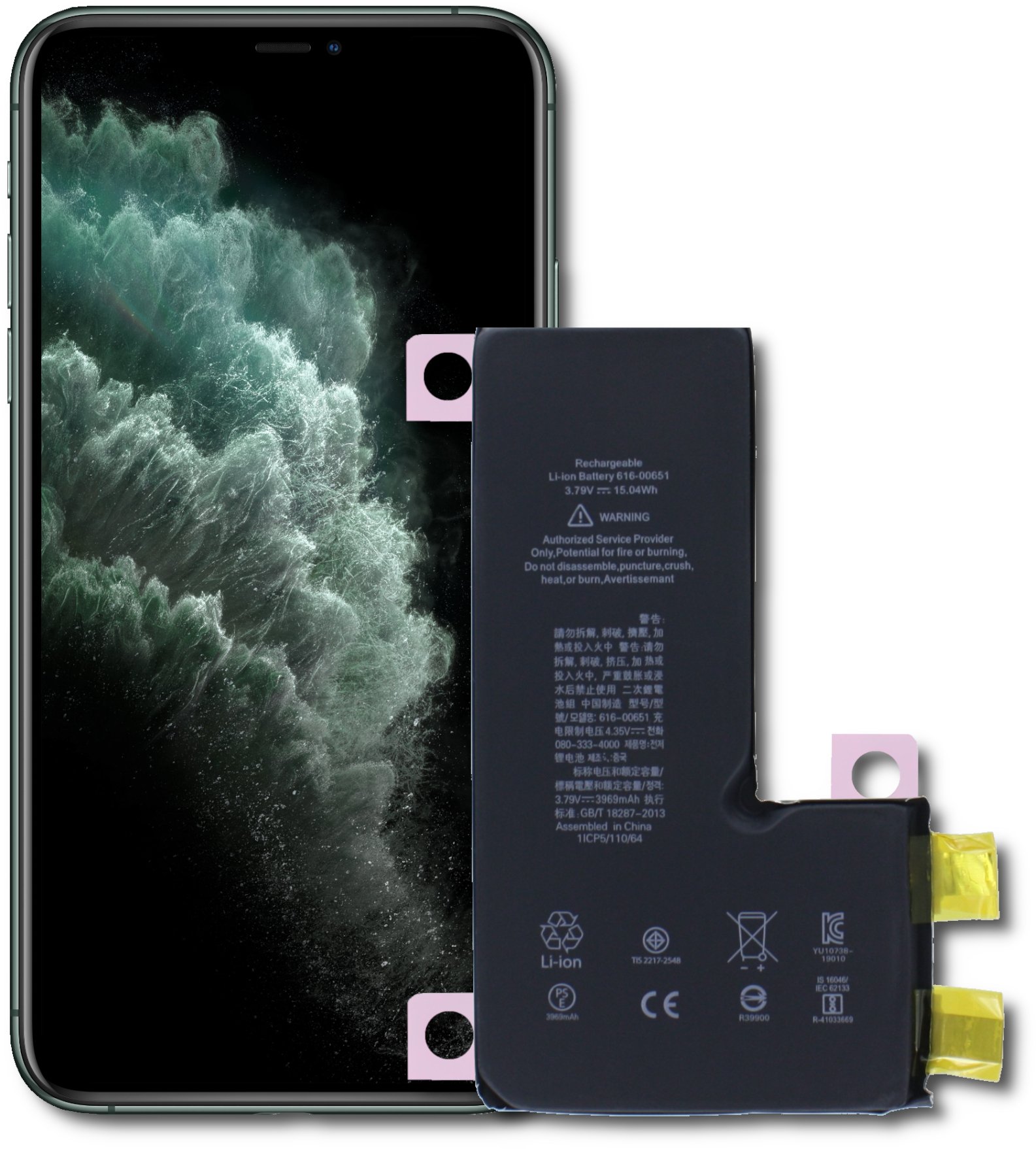 Bateria do iPhone 11 Pro Max Świeżej Produkcji Bez BMS 3969 mAh