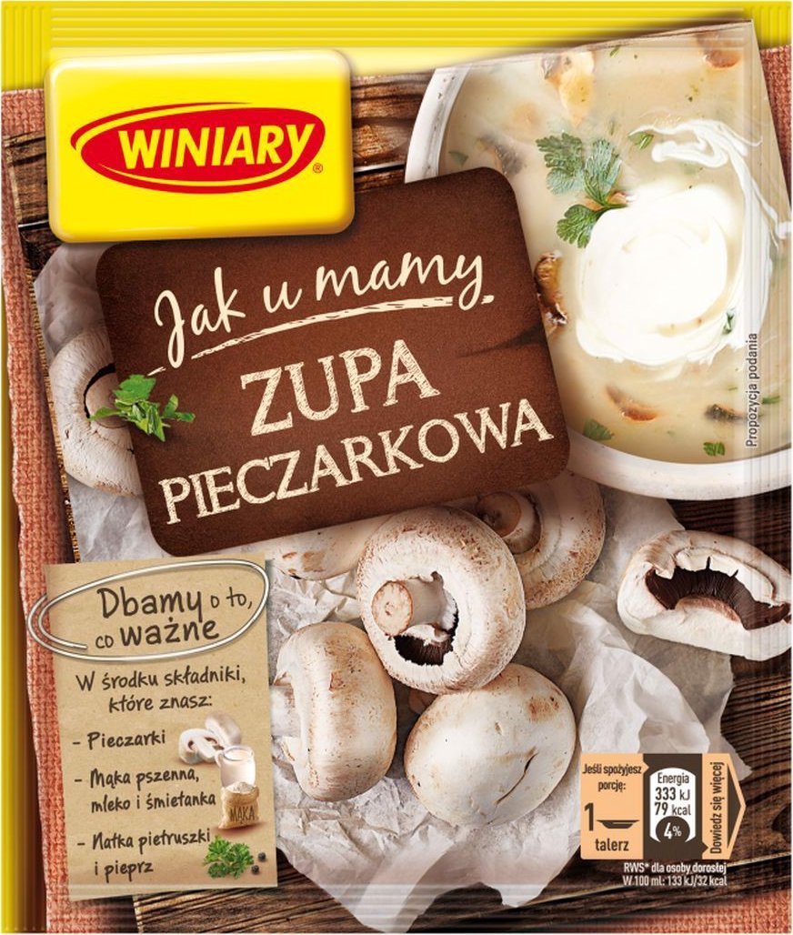 WINIARY Winiary Jak u Mamy Zupa pieczarkowa 44 g