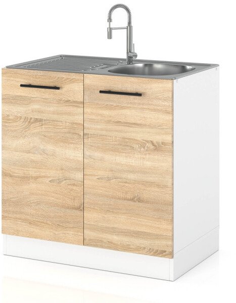 szafka kuchenna modułowa stojąca pod zlewozmywak 80cm spremium dąb sonoma