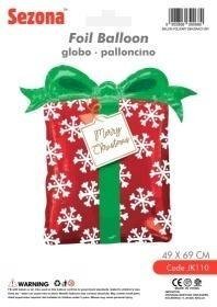 Balon Boże Narodzenie Prezent 49x69cm