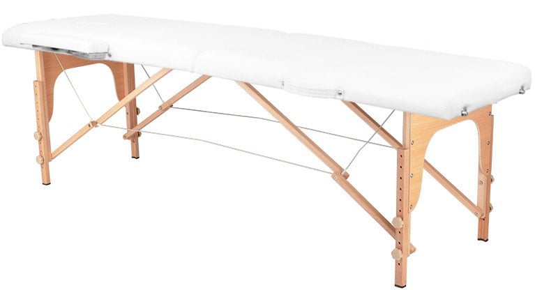 Stół składany do masażu drewniany Balance 2 segmentowy white