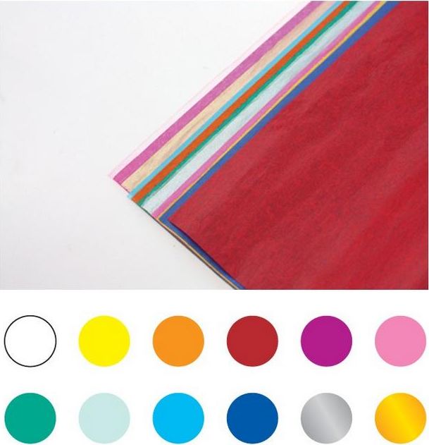 Fiorello Bibuła gładka 12 kolorów (5szt) FIORELLO