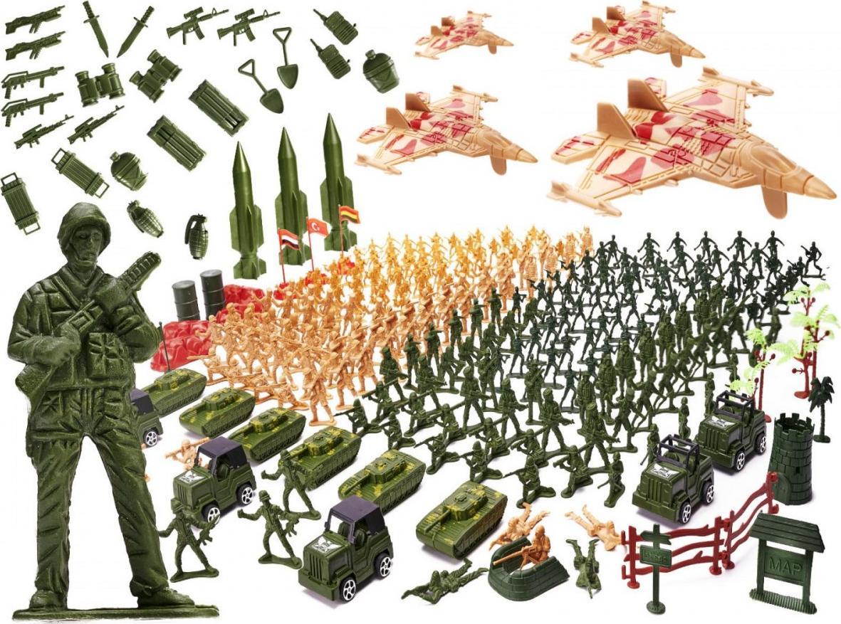 Figurka DWM Żołnierzyki baza wojskowa figurki zestaw 307el. (KX6188)