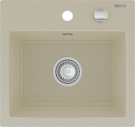 Zlewozmywak Mexen Milo granitowy 1-komorowy 435 x 410 mm, beżowy - 6505441000-69