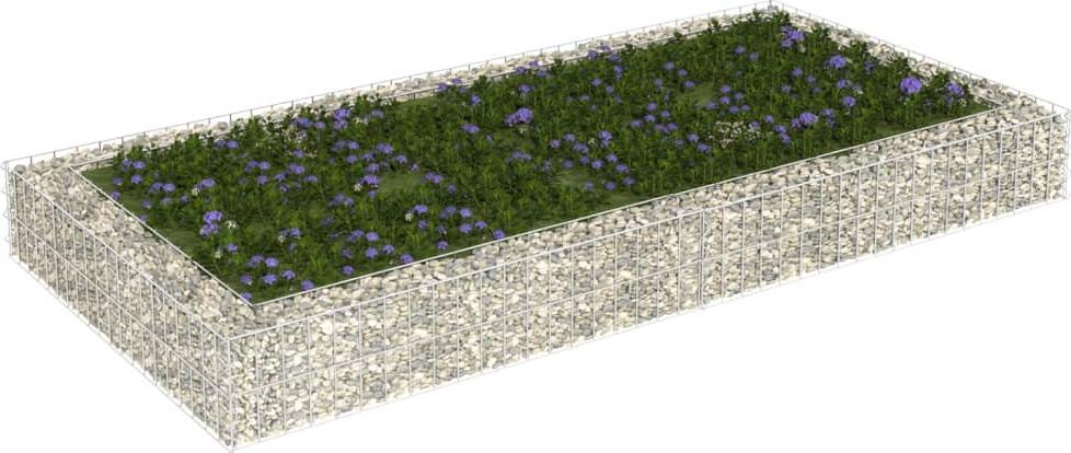 vidaXL vidaXL Podwyższona donica gabionowa, galwanizowana stal, 200x100x20 cm