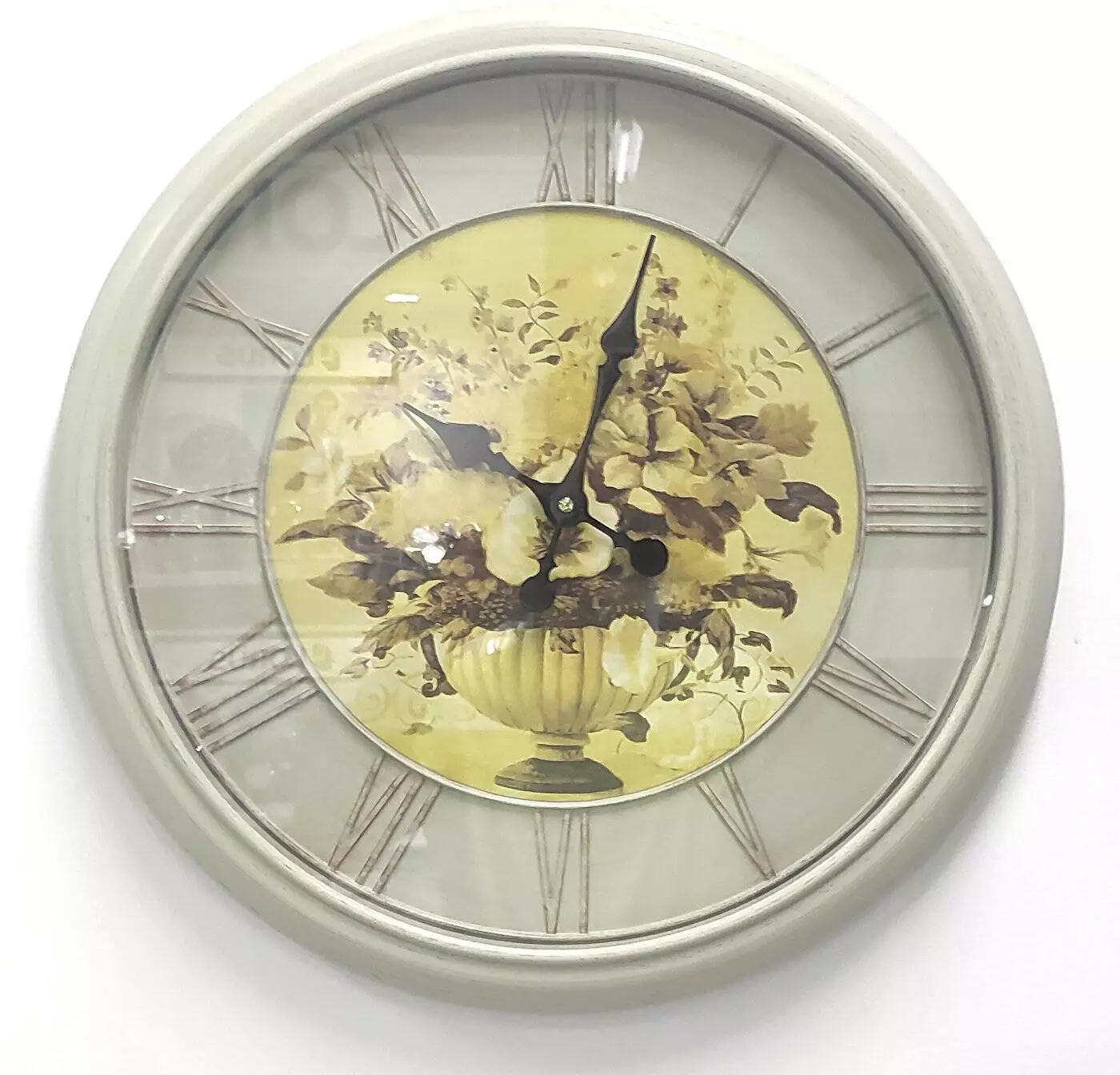 Zegar ścienny SN54488 50 cm retro loft kwiaty .
