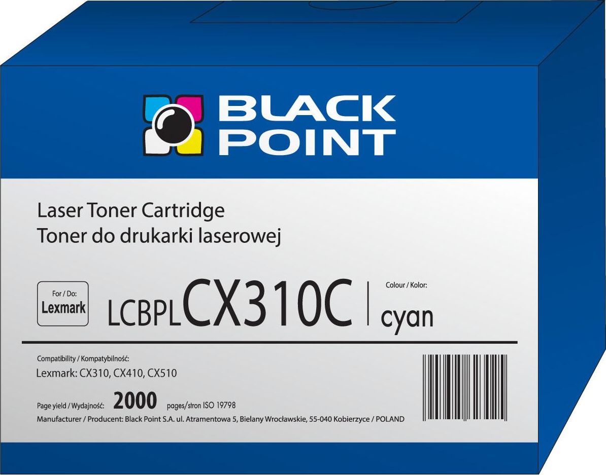 Toner Black Point LCBPLCX310C Cyan Zamiennik 80C2SC0 (BLLOPCX310CBW)