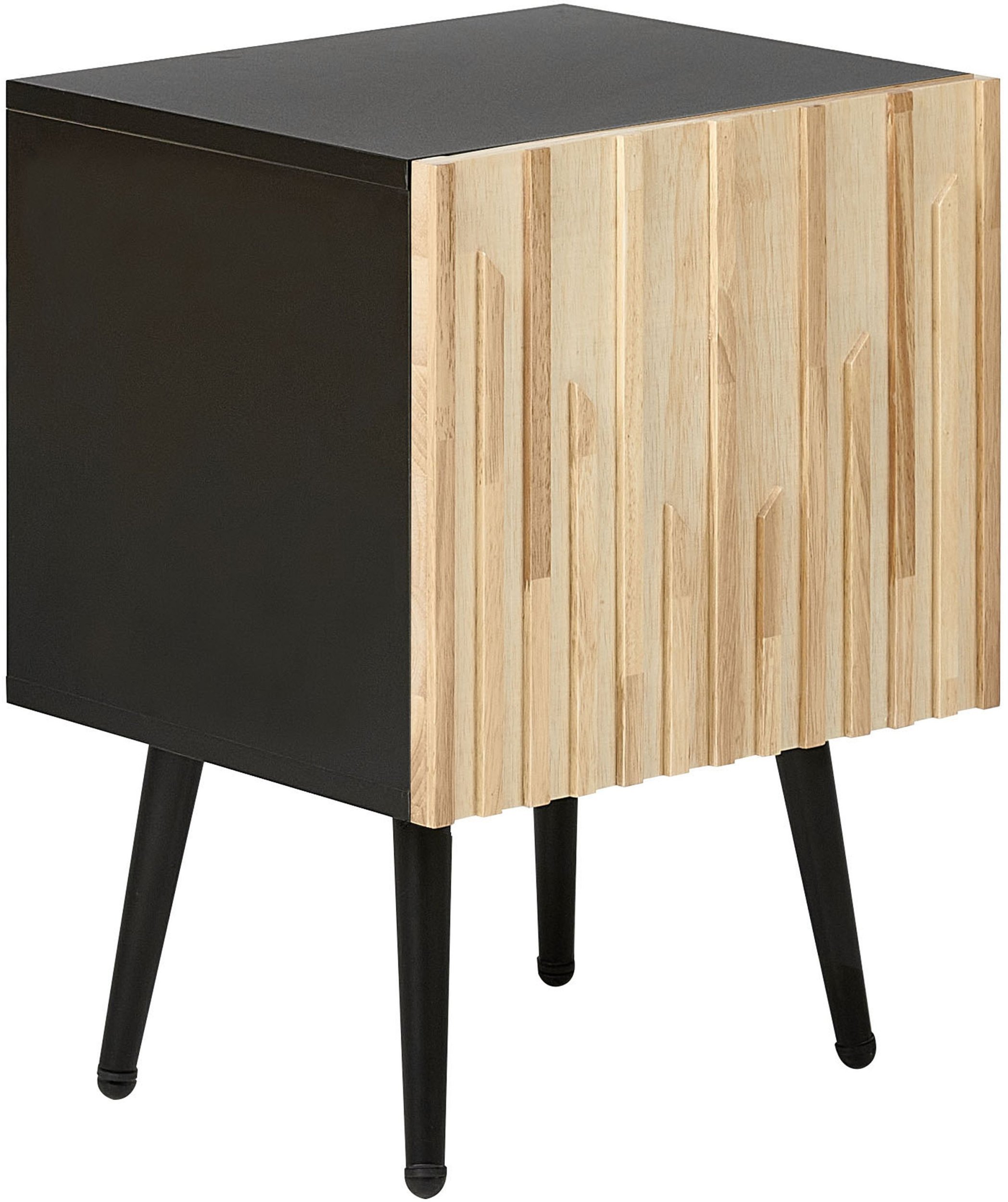 Beliani Szafka nocna DALCROSS Brązowy/ czarny