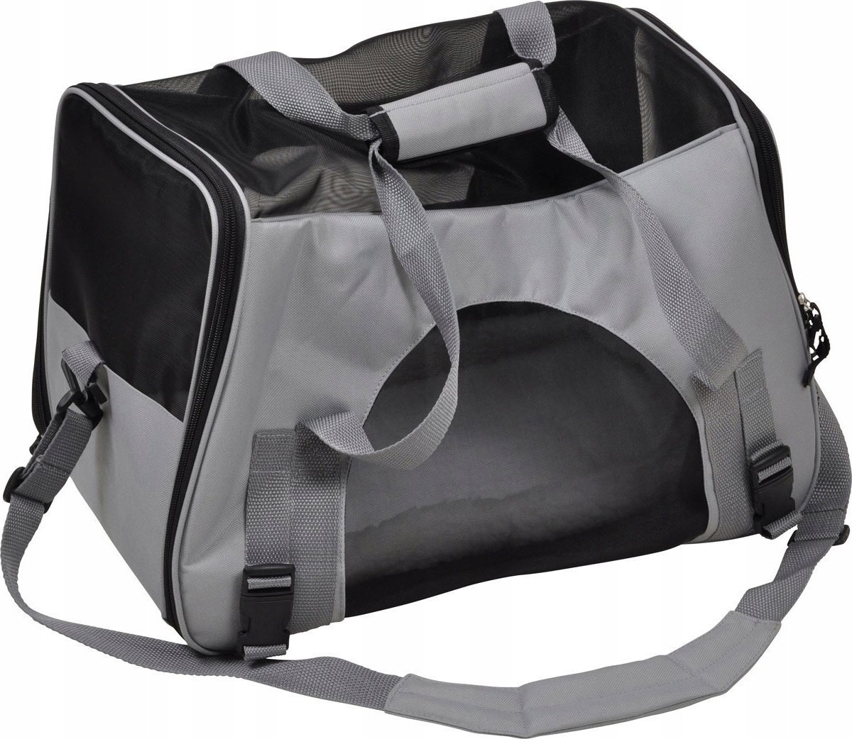 Torba dla psa i kota transportowa, 48 cm, szara