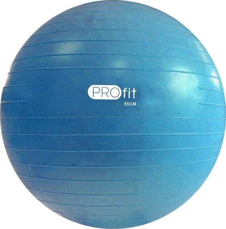 Profit Piłka gimnastyczna Profit 55 cm niebieska z pompką DK 2102
