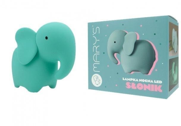 Lampka nocna LED słoń turkusowy