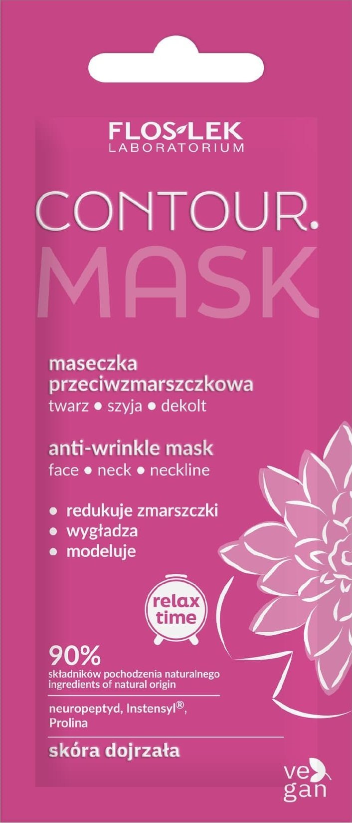 Floslek FLOSLEK Relax Time Maseczka przeciwzmarszczkowa Contour na twarz,szyję i dekolt 6ml