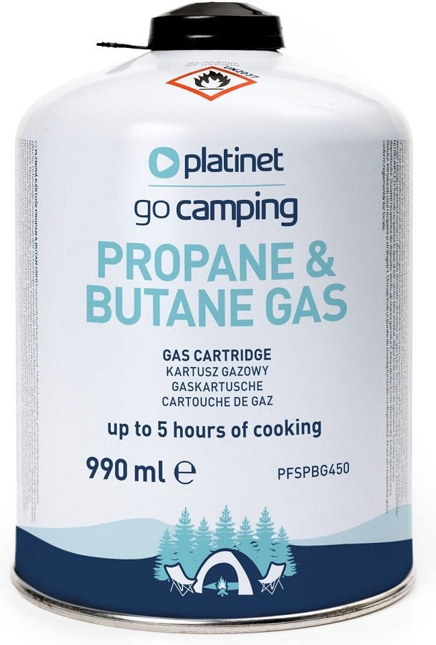 PLATINET BUTANE & PROPANE GAS CARTRIDGE CANISTER NABÓJ 450g